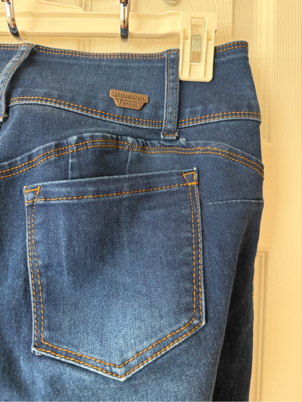 BAMBOO Dark Blue Skinny Stretch Jeans - Picture 4 of 5
